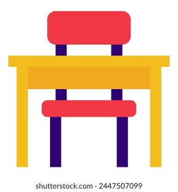 Desk Icon Illustration, for web, app, infographic, etc