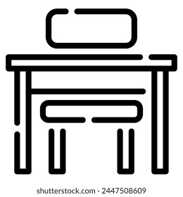 Desk Icon Illustration, for web, app, infographic, etc