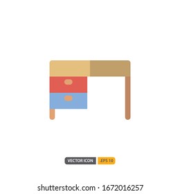 icono de escritorio aislado en fondo blanco. para el diseño de su sitio web, logotipo, aplicación, UI. Ilustración gráfica vectorial y trazo editable. EPS 10.