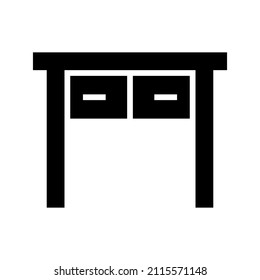 Desk icon isolated on white background