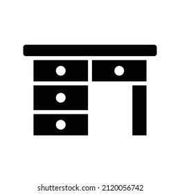 Desk icon isolated on white background