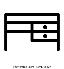 desk icon isolated sign symbol vector illustration - high quality black style vector icons
