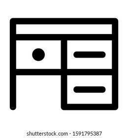 desk icon isolated sign symbol vector illustration - high quality black style vector icons
