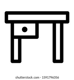 desk icon isolated sign symbol vector illustration - high quality black style vector icons

