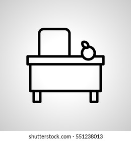 desk icon. isolated sign symbol