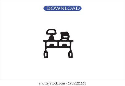 Desk icon or logo high resolution