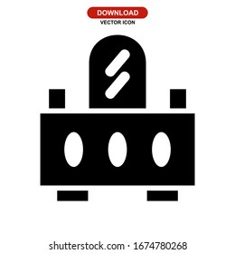 desk icon or logo isolated sign symbol vector illustration - high quality black style vector icons
