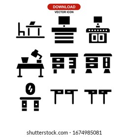 desk icon or logo isolated sign symbol vector illustration - Collection of high quality black style vector icons
