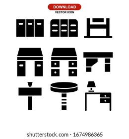 desk icon or logo isolated sign symbol vector illustration - Collection of high quality black style vector icons

