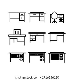 desk icon or logo isolated sign symbol vector illustration - Collection of high quality black style vector icons
