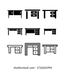desk icon or logo isolated sign symbol vector illustration - Collection of high quality black style vector icons
