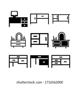 desk icon or logo isolated sign symbol vector illustration - Collection of high quality black style vector icons
