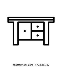 desk icon or logo isolated sign symbol vector illustration - high quality black style vector icons

