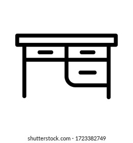 desk icon or logo isolated sign symbol vector illustration - high quality black style vector icons
