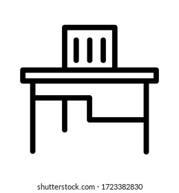 desk icon or logo isolated sign symbol vector illustration - high quality black style vector icons
