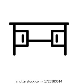 desk icon or logo isolated sign symbol vector illustration - high quality black style vector icons
