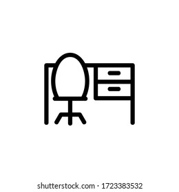 desk icon or logo isolated sign symbol vector illustration - high quality black style vector icons
