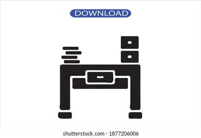 desk icon or logo isolated sign symbol vector illustration - high quality black style vector icons.