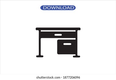 desk icon or logo isolated sign symbol vector illustration - high quality black style vector icons.