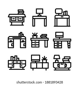 desk icon or logo isolated sign symbol vector illustration - Collection of high quality black style vector icons
