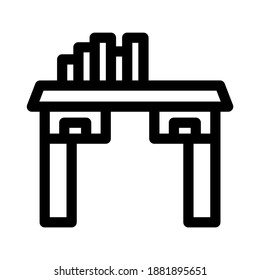 desk icon or logo isolated sign symbol vector illustration - high quality black style vector icons
