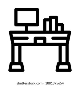 desk icon or logo isolated sign symbol vector illustration - high quality black style vector icons
