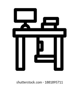 desk icon or logo isolated sign symbol vector illustration - high quality black style vector icons
