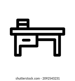 desk icon or logo isolated sign symbol vector illustration - high quality black style vector icons

