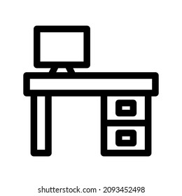 desk icon or logo isolated sign symbol vector illustration - high quality black style vector icons

