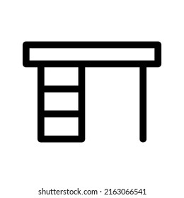 desk icon or logo isolated sign symbol vector illustration - high quality black style vector icons
