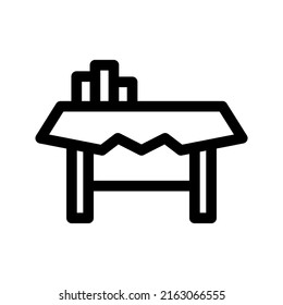 desk icon or logo isolated sign symbol vector illustration - high quality black style vector icons
