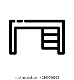 desk icon or logo isolated sign symbol vector illustration - high quality black style vector icons
