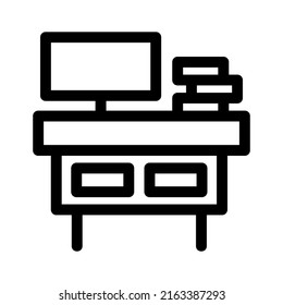 desk icon or logo isolated sign symbol vector illustration - high quality black style vector icons
