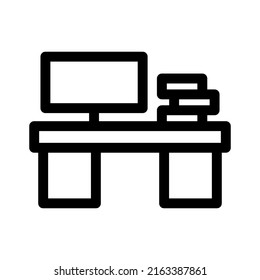 desk icon or logo isolated sign symbol vector illustration - high quality black style vector icons
