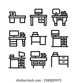 desk icon or logo isolated sign symbol vector illustration - Collection of high quality black style vector icons
