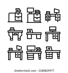 desk icon or logo isolated sign symbol vector illustration - Collection of high quality black style vector icons
