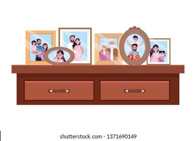 desk icon with photo frames