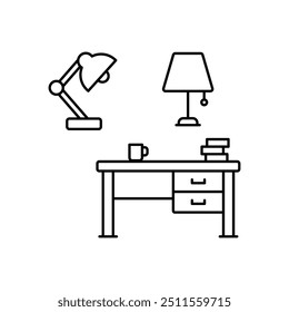 Ícone de mesa pronto para usar ilustração de vetor