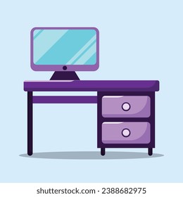 Desk icon. Subtable to place on hotel, interior, etc.