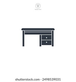 Desk icon symbol vector illustration isolated on white background