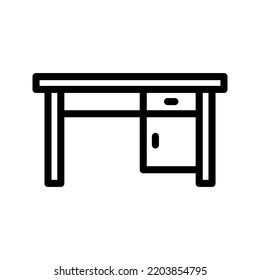 Desk icon. table sign. vector illustration