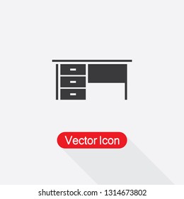 Desk Icon, Table Icon Vector Illustration Eps10
