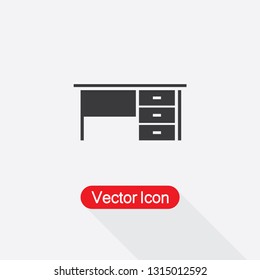 Desk Icon, Table Icon Vector Illustration Eps10