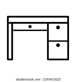 Desk icon in trendy vector design illustration 