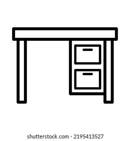 Desk icon in trendy vector design illustration 