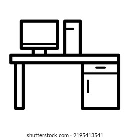 Desk icon in trendy vector design illustration 