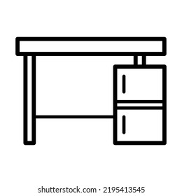 Desk-Symbol auf trendiger Vektordesign-Illustration 