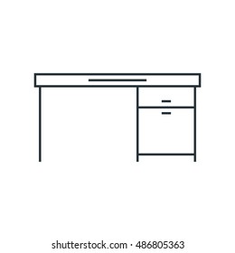 Desk icon, Vector