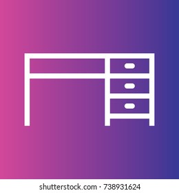Desk icon vector
