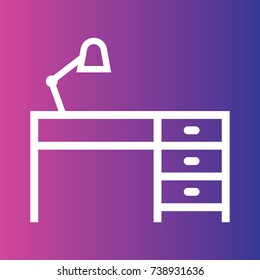 Desk icon vector